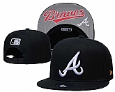 Braves Team Logo Black Adjustable Hat GS,baseball caps,new era cap wholesale,wholesale hats